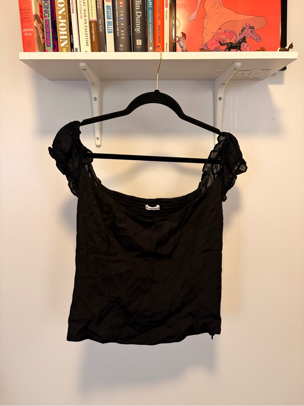 Reformation Black Women's Puff Sleeve Top